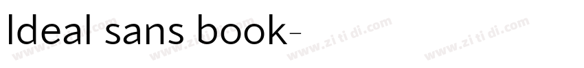 ldeal sans book字体转换